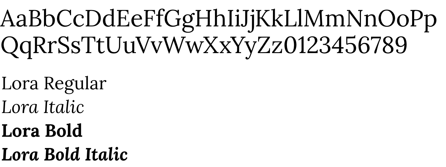 Lora Font Display