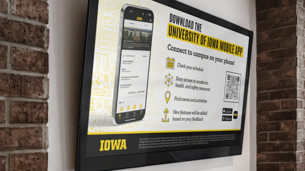 T.V Branded Display of IOWA app